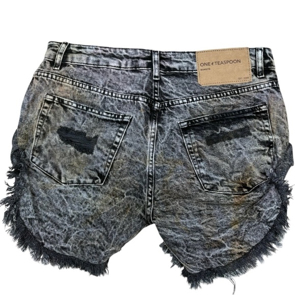 One Teaspoon Sunset Acid Bandits Shorts Size 28/29 NWT Low Waist Distressed - Picture 3 of 12